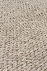 JADE BASKETWEAVE BROWN  Naturel Kazak Örgü Desenli El Dokuma Örgü Halı