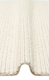 JADE BASKETWEAVE CREAM  Naturel Kazak Örgü Desenli El Dokuma Örgü Halı