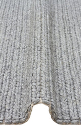 JADE BASKETWEAVE GREY  Naturel Kazak Örgü Desenli El Dokuma Örgü Halı
