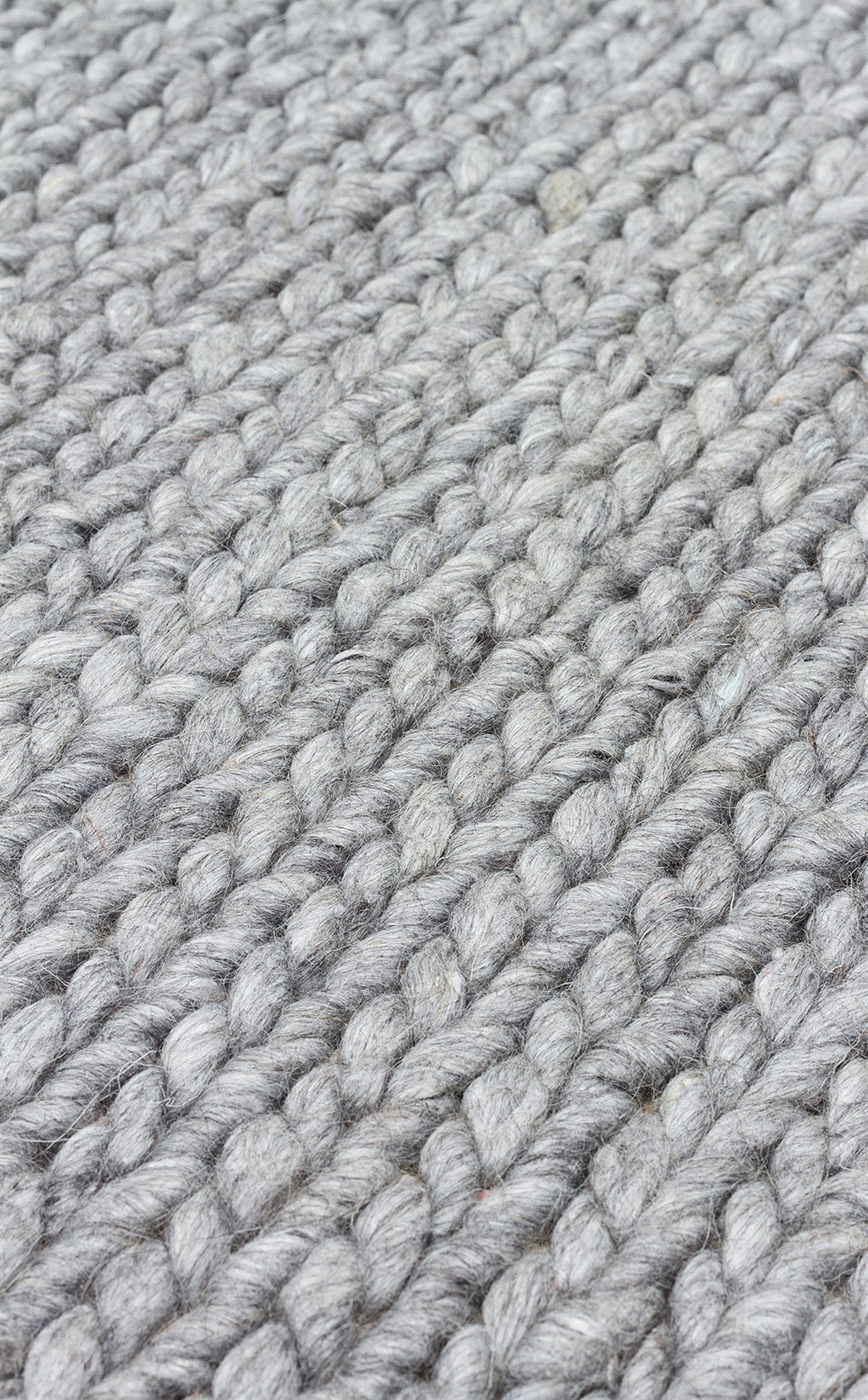 JADE BASKETWEAVE GREY  Naturel Kazak Örgü Desenli El Dokuma Örgü Halı