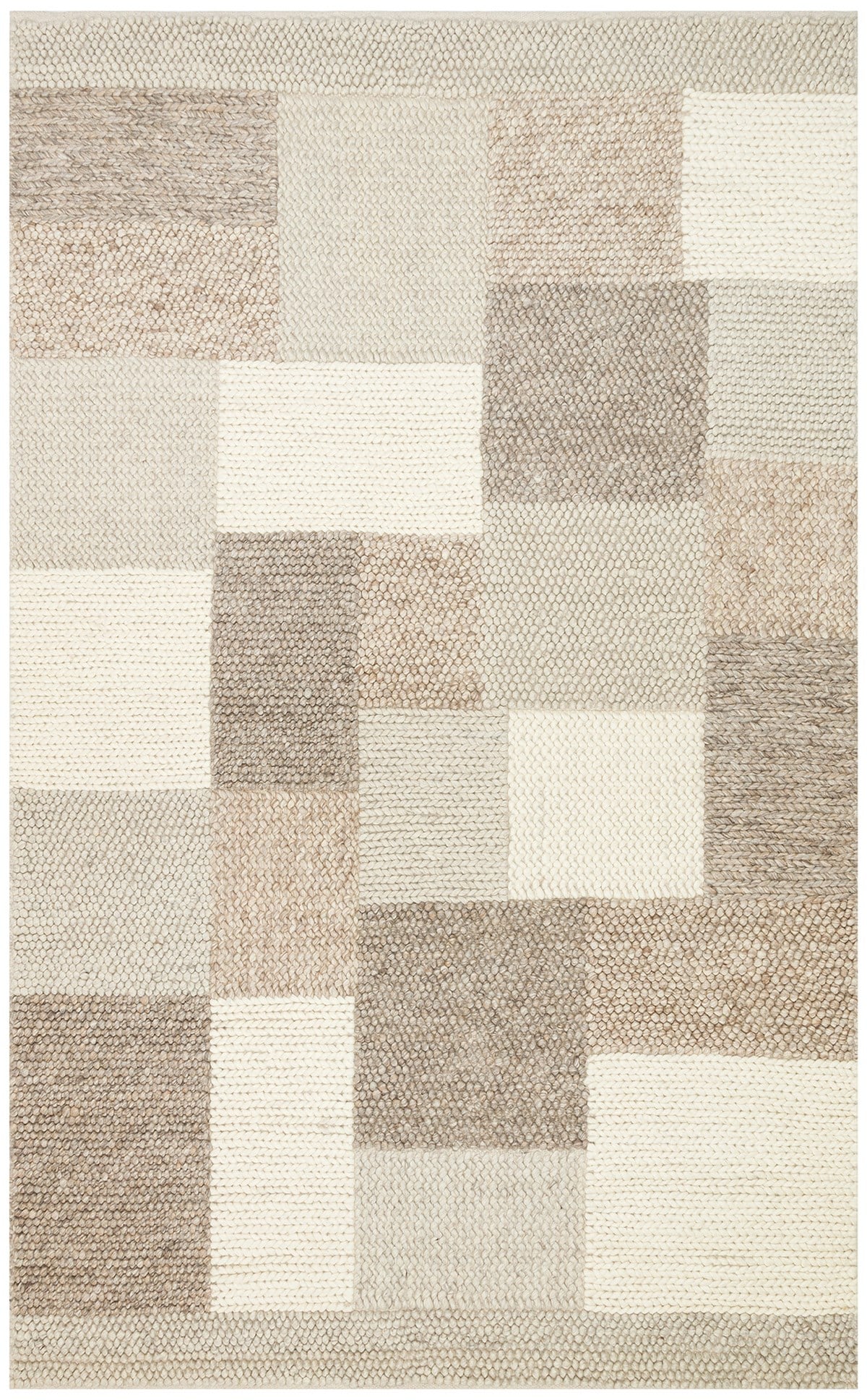 JADE CORBIN NATURAL  Naturel Kazak Örgü Desenli El Dokuma Örgü Halı