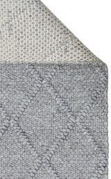JADE DIAMOND GREY  Naturel Kazak Örgü Desenli El Dokuma Örgü Halı
