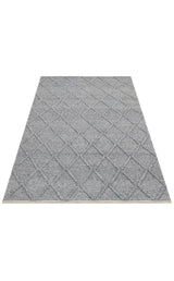 JADE DIAMOND GREY  Naturel Kazak Örgü Desenli El Dokuma Örgü Halı