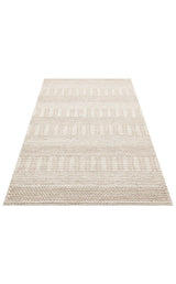 JADE J352 BEIGE  Naturel Kazak Örgü Desenli El Dokuma Örgü Halı