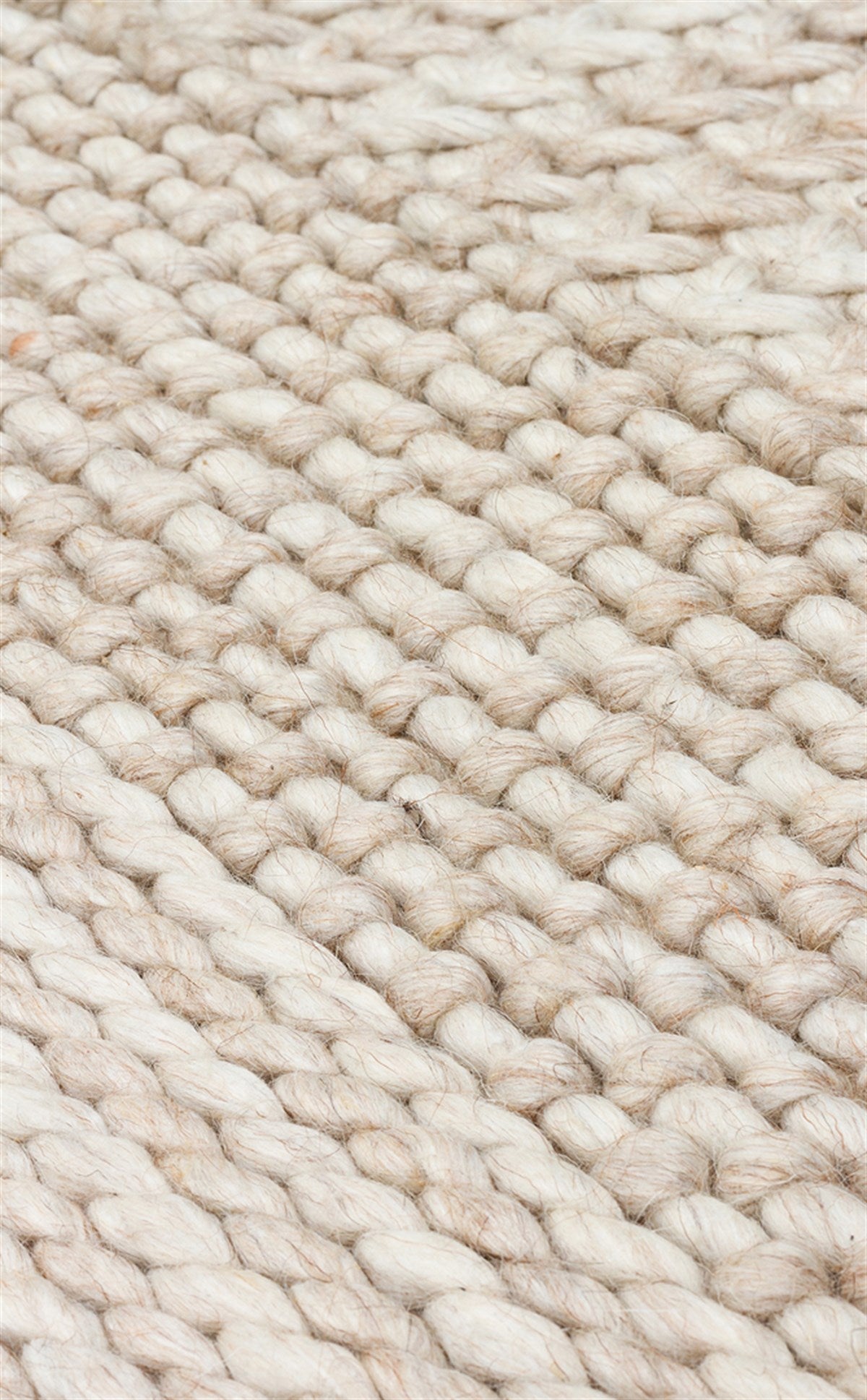 JADE J352 BEIGE  Naturel Kazak Örgü Desenli El Dokuma Örgü Halı