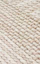 JADE J352 BEIGE  Naturel Kazak Örgü Desenli El Dokuma Örgü Halı