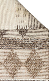 JADE JD 01 GREY  Naturel Kazak Örgü Desenli El Dokuma Örgü Halı