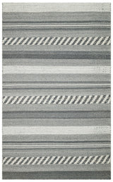 JADE JD 05 GREY  Naturel Kazak Örgü Desenli El Dokuma Örgü Halı