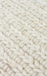 JADE JD 07 L.BEIGE  Naturel Kazak Örgü Desenli El Dokuma Örgü Halı