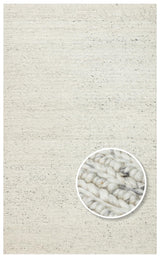 JADE JD 07 L.GREY  Naturel Kazak Örgü Desenli El Dokuma Örgü Halı