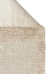 JADE MARJORY NATURAL  Naturel Kazak Örgü Desenli El Dokuma Örgü Halı