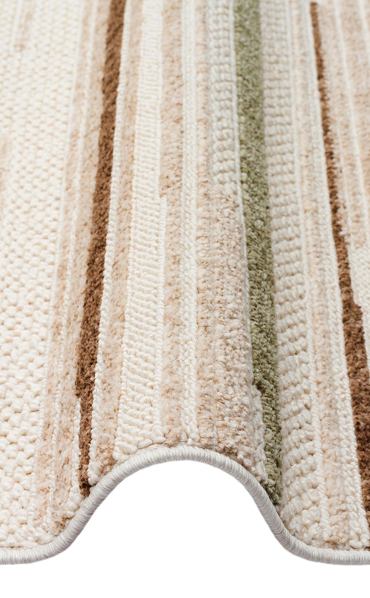 JOY JOY 01 GREEN BROWN  Hav Toz Vermeyen Yumuşak dokulu Modern Makine Halısı