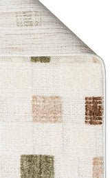 JOY JOY 02 GREEN BEIGE  Hav Toz Vermeyen Yumuşak dokulu Modern Makine Halısı