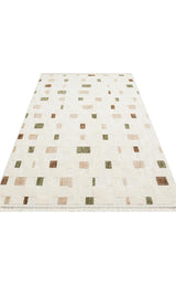 JOY JOY 02 GREEN BEIGE  Hav Toz Vermeyen Yumuşak dokulu Modern Makine Halısı