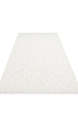 JOY JOY 02 WHITE  Hav Toz Vermeyen Yumuşak dokulu Modern Makine Halısı