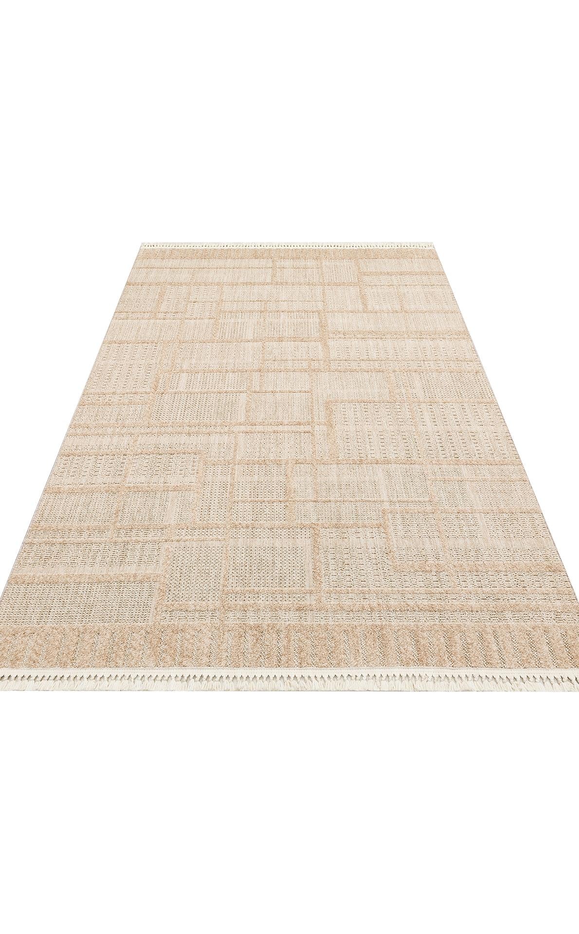 JOY JOY 03 BEIGE  Hav Toz Vermeyen Yumuşak dokulu Modern Makine Halısı