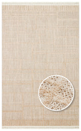 JOY JOY 03 BEIGE  Hav Toz Vermeyen Yumuşak dokulu Modern Makine Halısı
