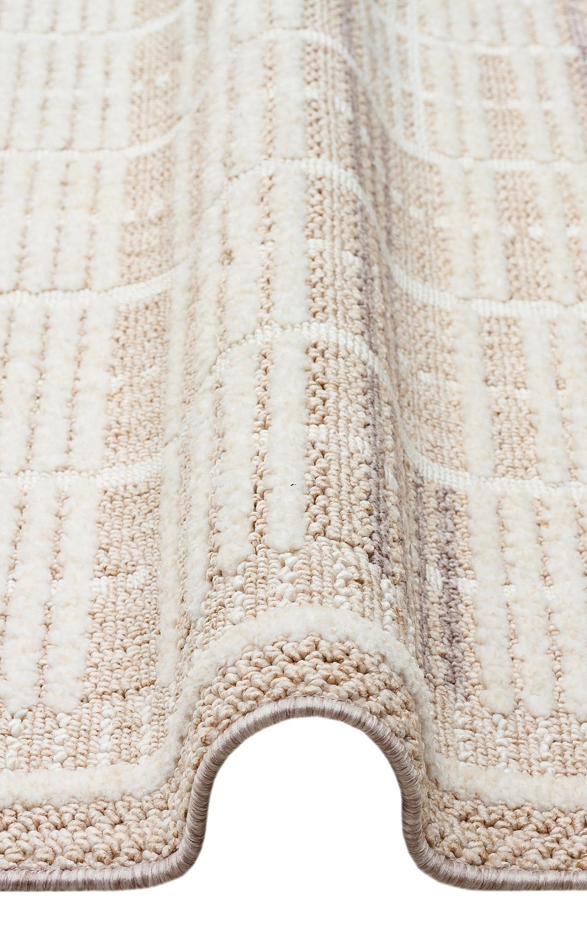 JOY JOY 04 BEIGE GREY  Hav Toz Vermeyen Yumuşak dokulu Modern Makine Halısı