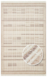 JOY JOY 04 BEIGE GREY  Hav Toz Vermeyen Yumuşak dokulu Modern Makine Halısı