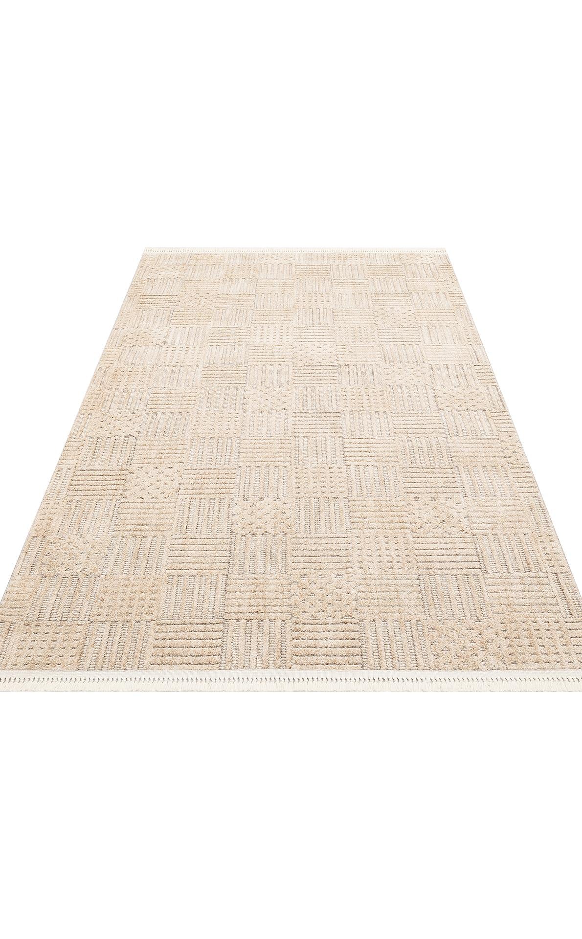JOY JOY 05 BEIGE GOLD  Hav Toz Vermeyen Yumuşak dokulu Modern Makine Halısı