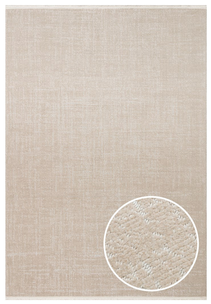 KALAHARI KLH PLAIN BEIGE  Özel Dokuma Tekniği ile Üretilen Modern Sade Desenli Makine Halısı
