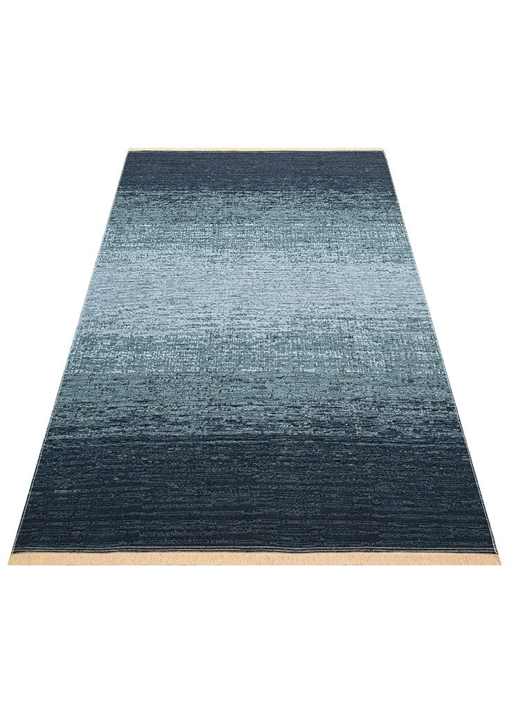 KUTNU KILIM KTN 01 ANTRASIT BLUE Modern Ombre Renk Geçişli Yıkanabilir Çift Taraflı Kilim