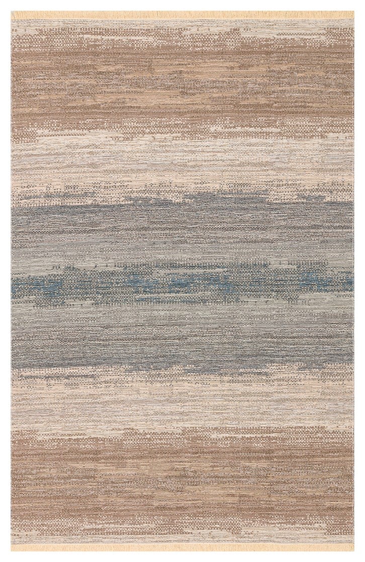 KUTNU KILIM KTN 03 BEIGE BLUE Modern Ombre Renk Geçişli Yıkanabilir Çift Taraflı Kilim
