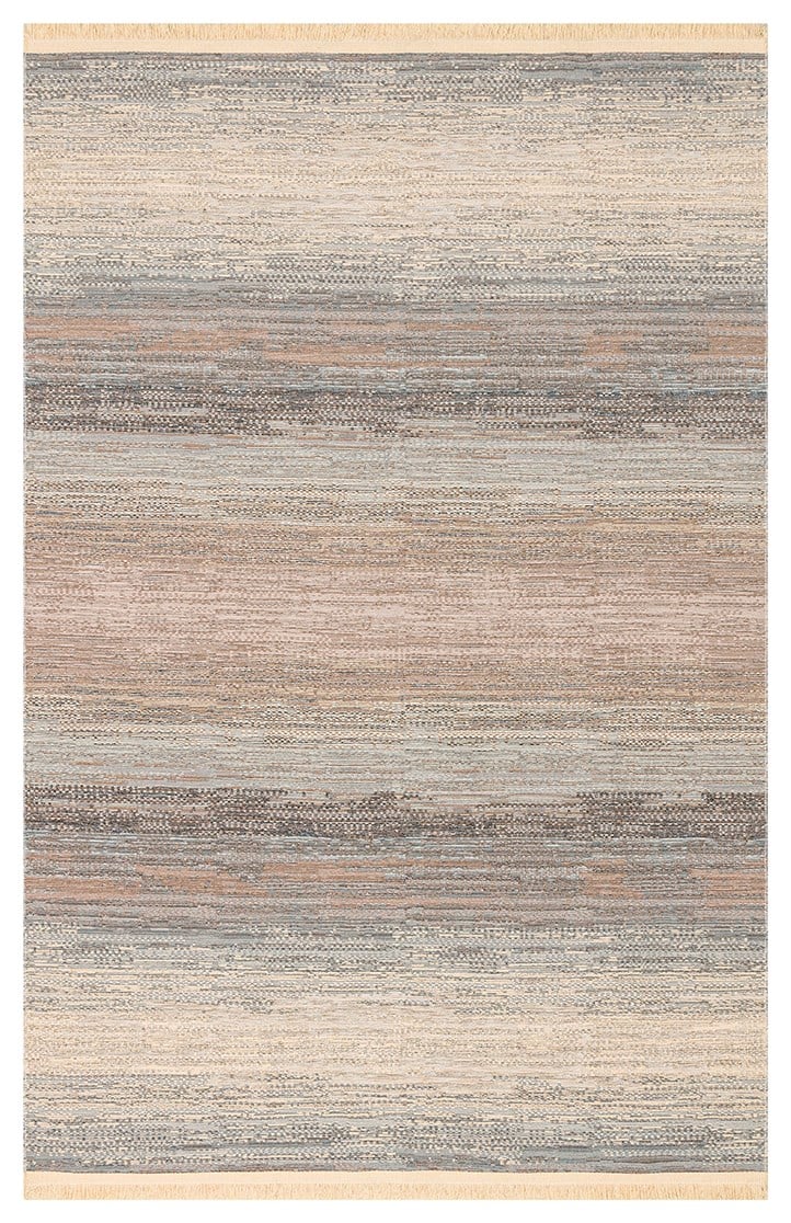 KUTNU KILIM KTN 03 BEIGE BLUE Modern Ombre Renk Geçişli Yıkanabilir Çift Taraflı Kilim