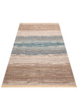 KUTNU KILIM KTN 03 BEIGE BLUE Modern Ombre Renk Geçişli Yıkanabilir Çift Taraflı Kilim