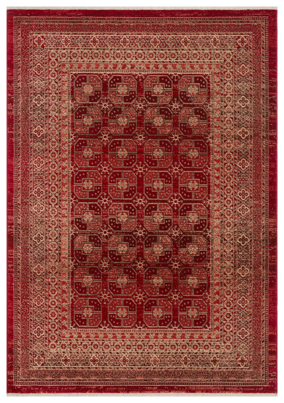 KYBELE KYB 03 RED Sıcak Renk Tonlu Otantik Makine Halısı