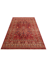 KYBELE KYB 05 RED XW Sıcak Renk Tonlu Otantik Makine Halısı