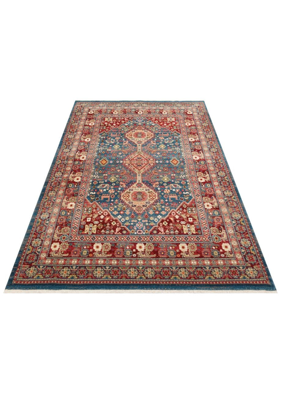KYBELE KYB 05 NAVY RED XW Sıcak Renk Tonlu Otantik Makine Halısı