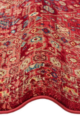 KYBELE KYB 05 RED XW Sıcak Renk Tonlu Otantik Makine Halısı