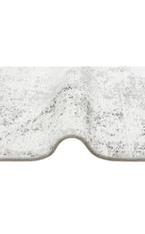 LAGOS XW LGS 05 CREAM GREY XW  Hav Toz Vermez Eskitme Desenli Modern Makine Halısı