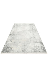 LAGOS XW LGS 05 CREAM GREY XW  Hav Toz Vermez Eskitme Desenli Modern Makine Halısı