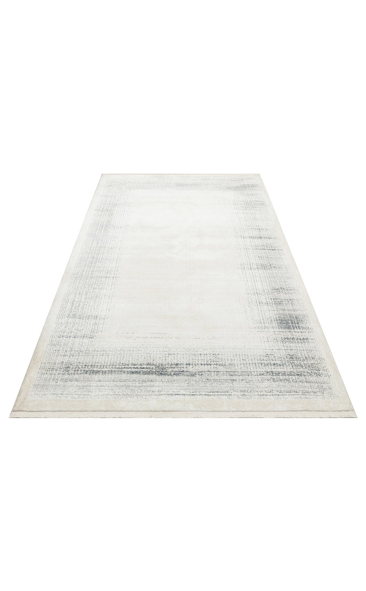 LAGOS XW LGS 08 CREAM SILVER XW  Hav Toz Vermez Eskitme Desenli Modern Makine Halısı