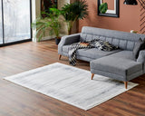 LAGOS XW LGS 08 CREAM SILVER XW  Hav Toz Vermez Eskitme Desenli Modern Makine Halısı