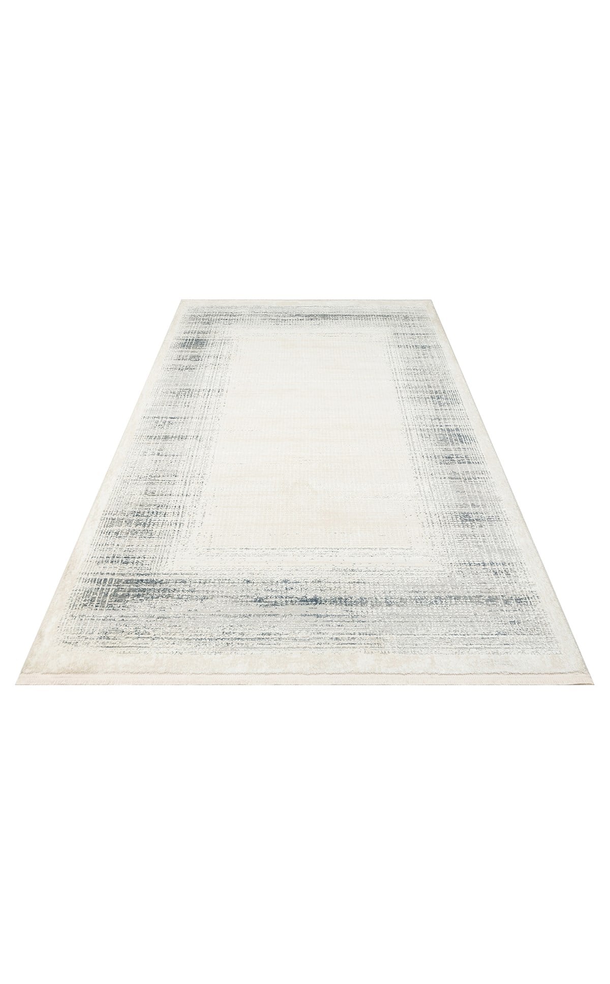 LAGOS XW LGS 08 CREAM SILVER XW  Hav Toz Vermez Eskitme Desenli Modern Makine Halısı