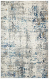 LAGOS LGS 09 CREAM BLUE  Hav Toz Vermez Modern Makine Halısı
