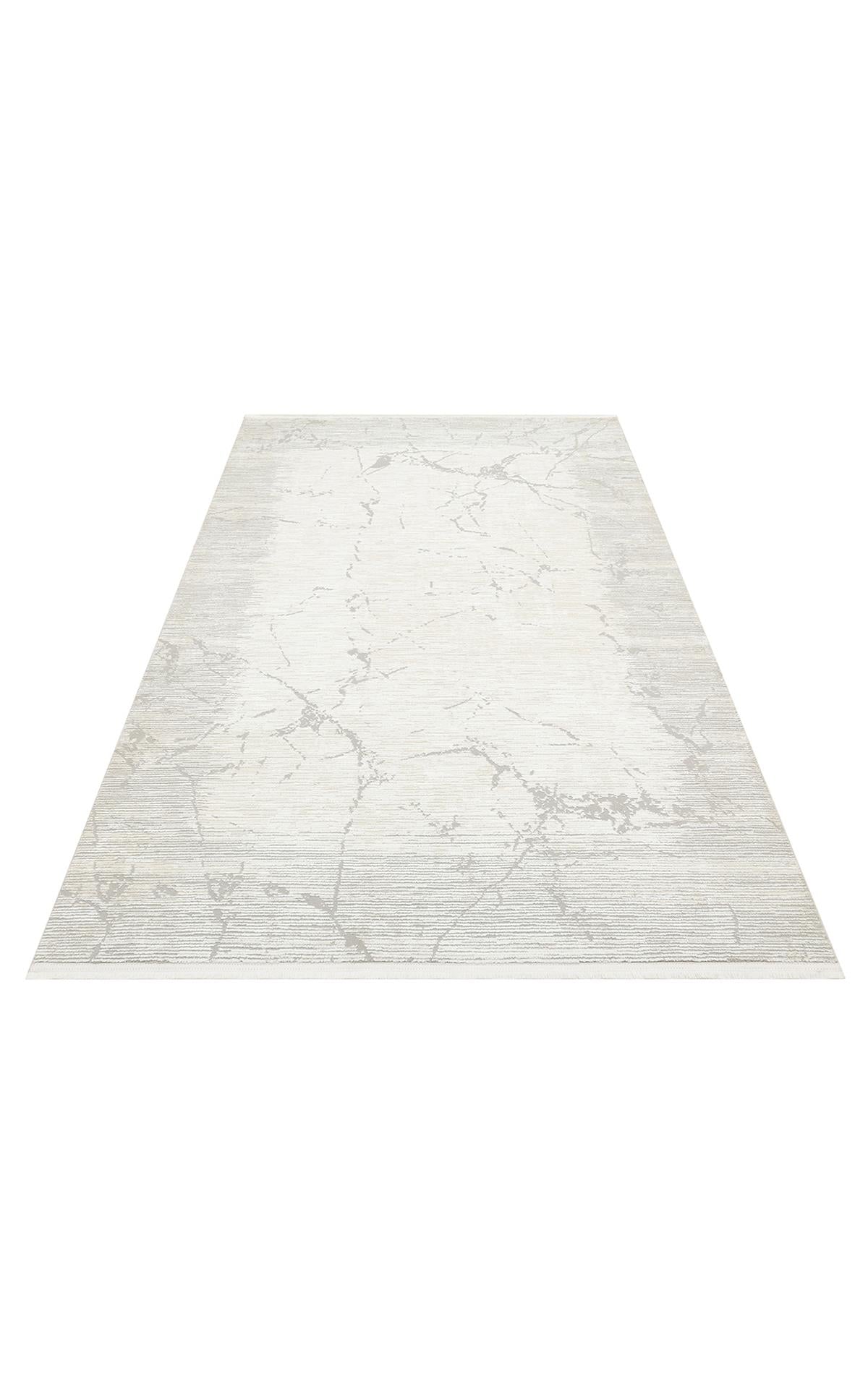 LAGOS XW LGS 20 CREAM GREY XW  Hav Toz Vermez Eskitme Desenli Modern Makine Halısı