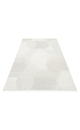 LAGOS XW LGS 21 CREAM BEIGE XW  Hav Toz Vermez Eskitme Desenli Modern Makine Halısı