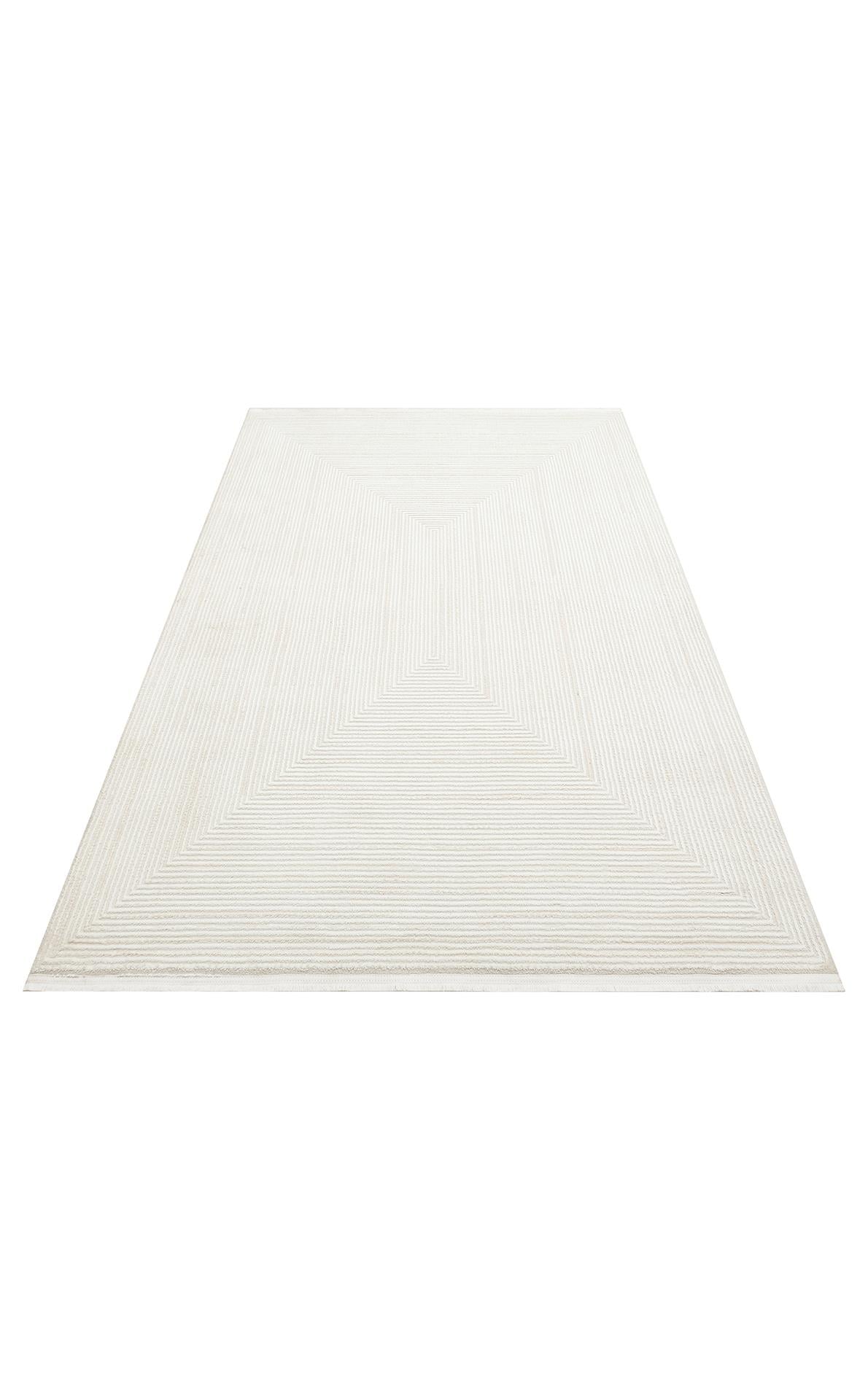 LAGOS XW LGS 22 CREAM GREY XW  Hav Toz Vermez Eskitme Desenli Modern Makine Halısı