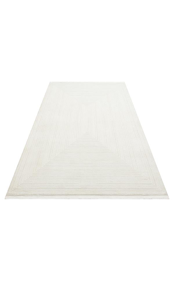 LAGOS XW LGS 22 CREAM GREY XW  Hav Toz Vermez Eskitme Desenli Modern Makine Halısı
