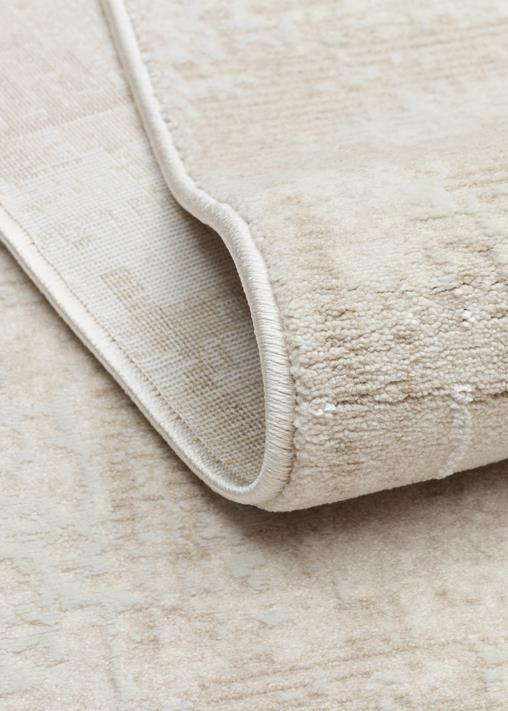LEONA LNA 01 CREAM  Yumuşak Tuşeli Hav Toz Vermez Modern Makine Halısı