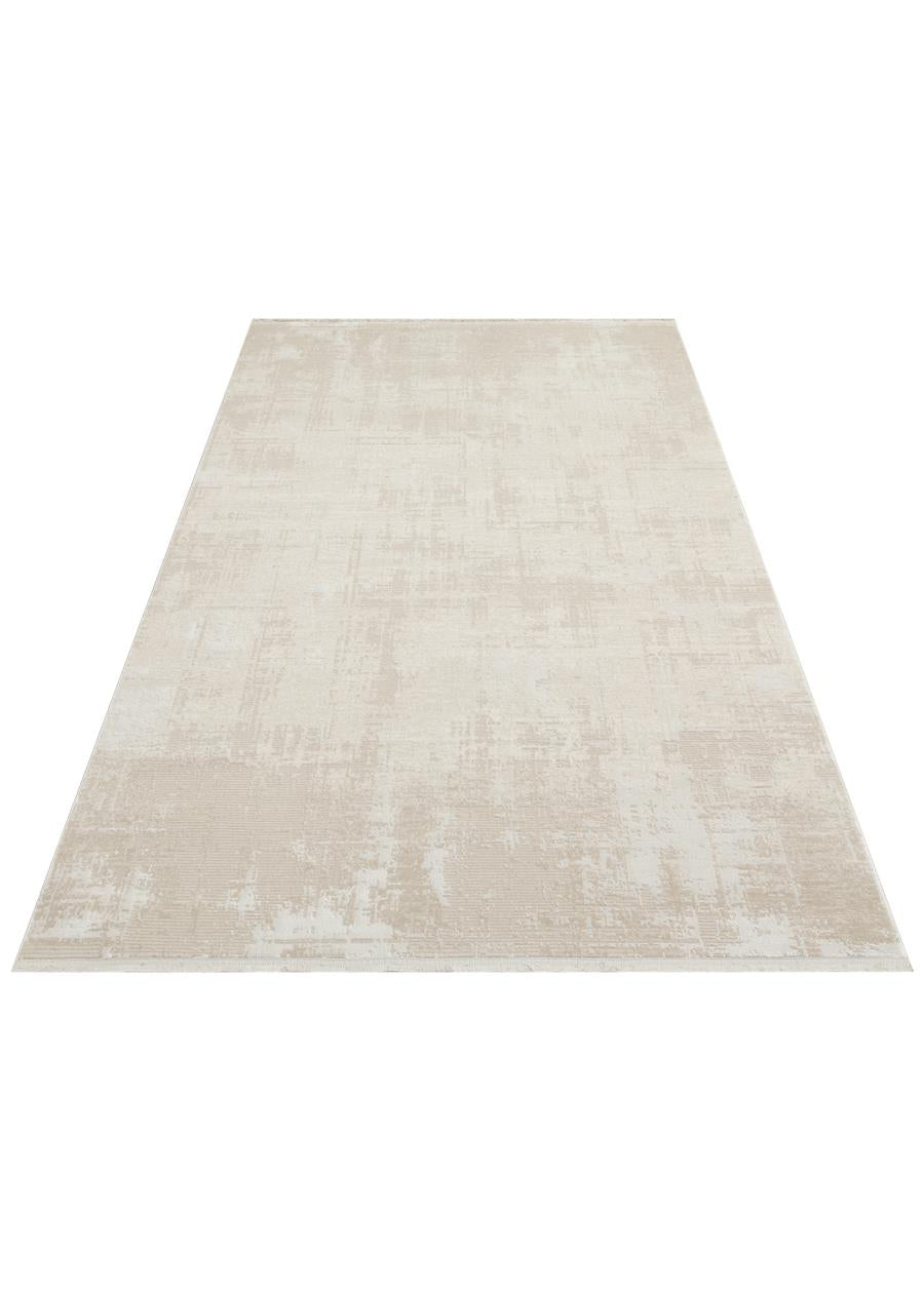 LEONA LNA 01 CREAM  Yumuşak Tuşeli Hav Toz Vermez Modern Makine Halısı