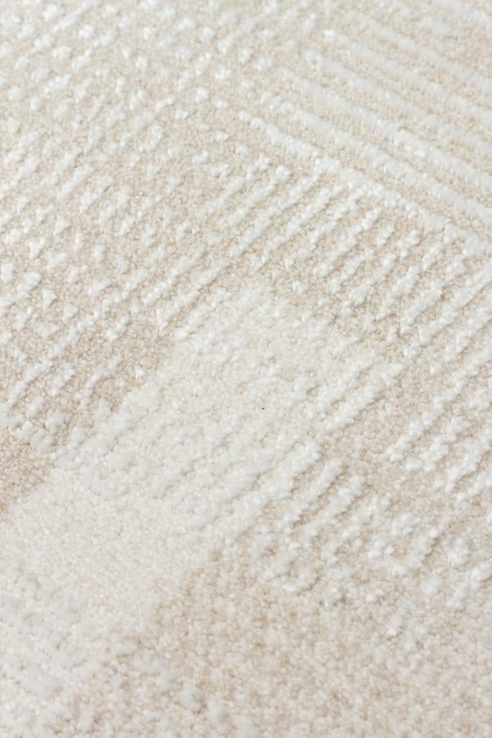 LEONA LNA 03 CREAM  Yumuşak Tuşeli Hav Toz Vermez Modern Makine Halısı