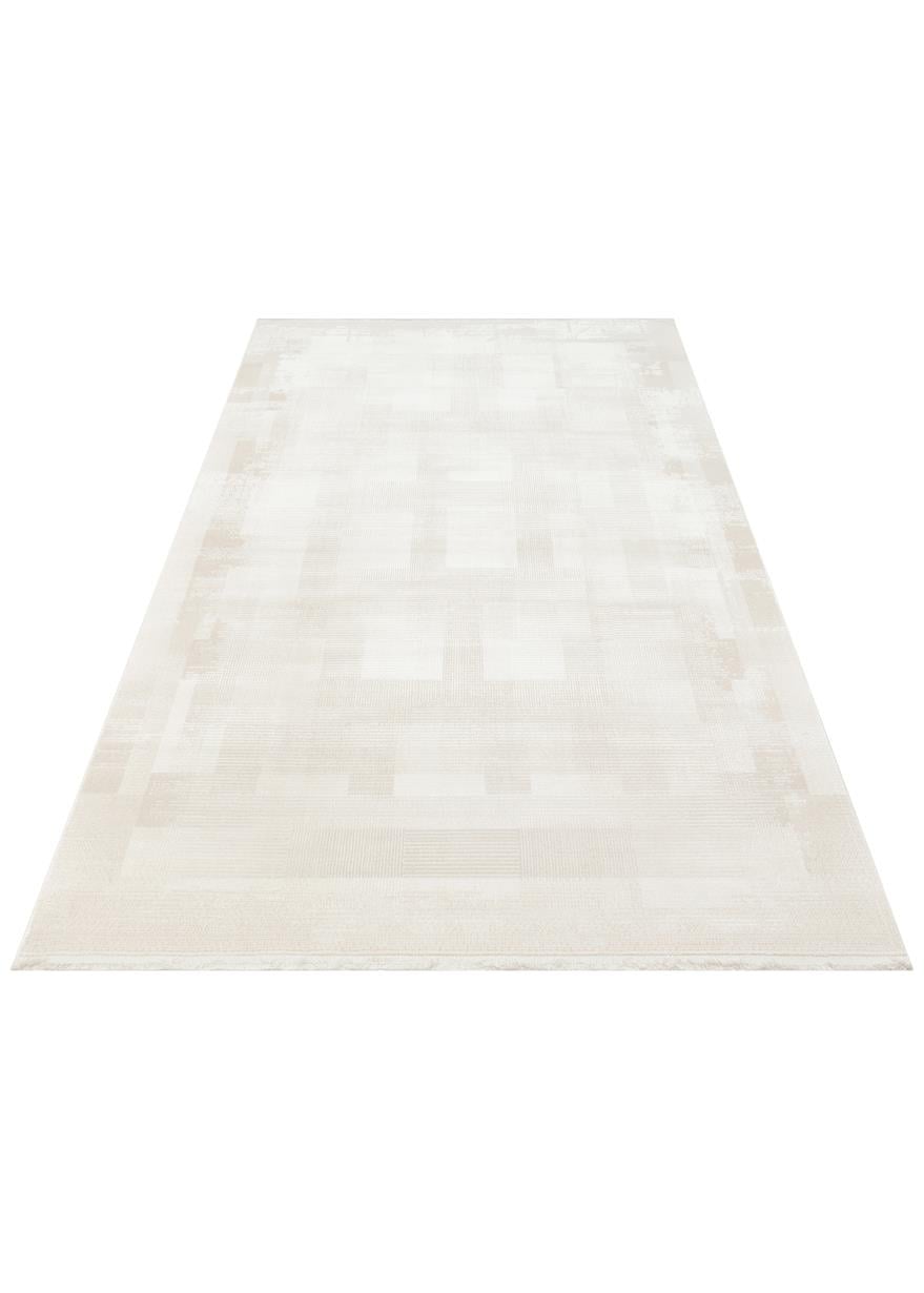 LEONA LNA 03 CREAM  Yumuşak Tuşeli Hav Toz Vermez Modern Makine Halısı