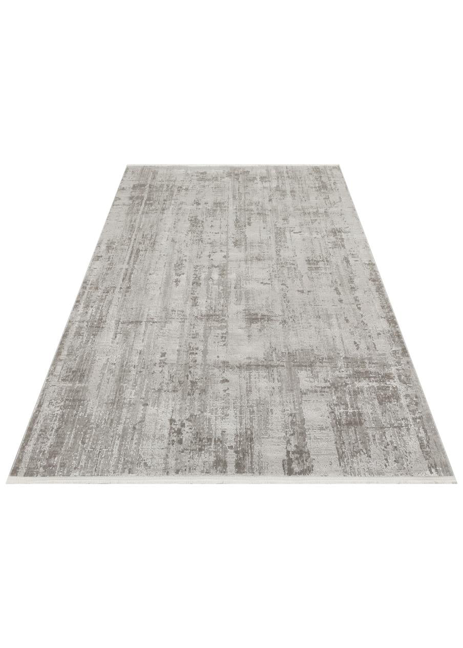LEONA LNA 04 GREY  Yumuşak Tuşeli Hav Toz Vermez Modern Makine Halısı