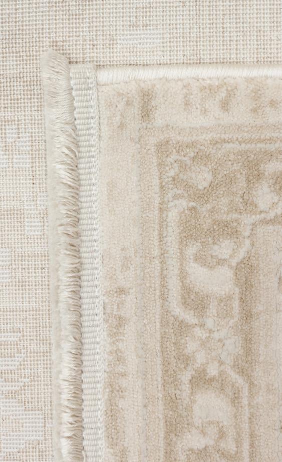 LEONA LNA 05 CREAM  Yumuşak Tuşeli Hav Toz Vermez Modern Makine Halısı