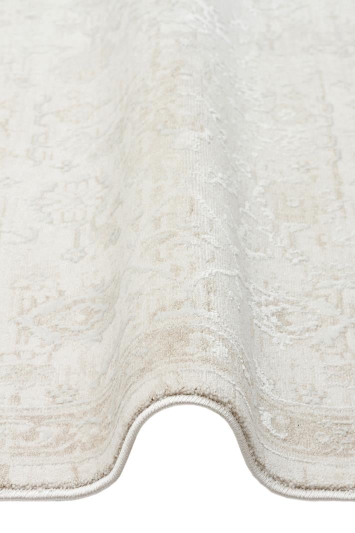LEONA LNA 05 CREAM  Yumuşak Tuşeli Hav Toz Vermez Modern Makine Halısı